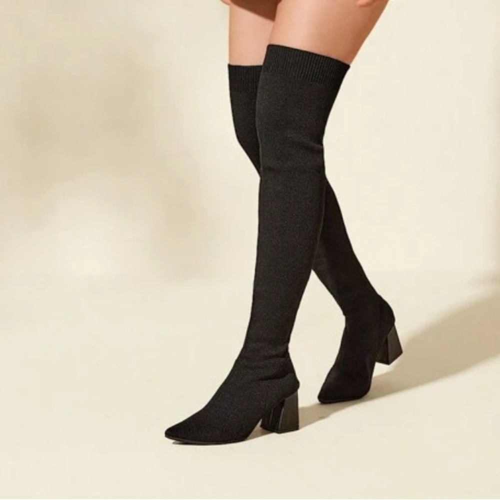 Black Over-the-Knee Women's Boots